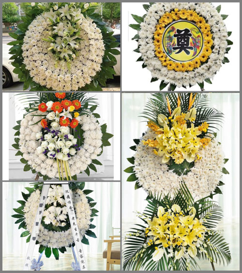 山东青岛平度市李园街道栾家庄村花圈速递